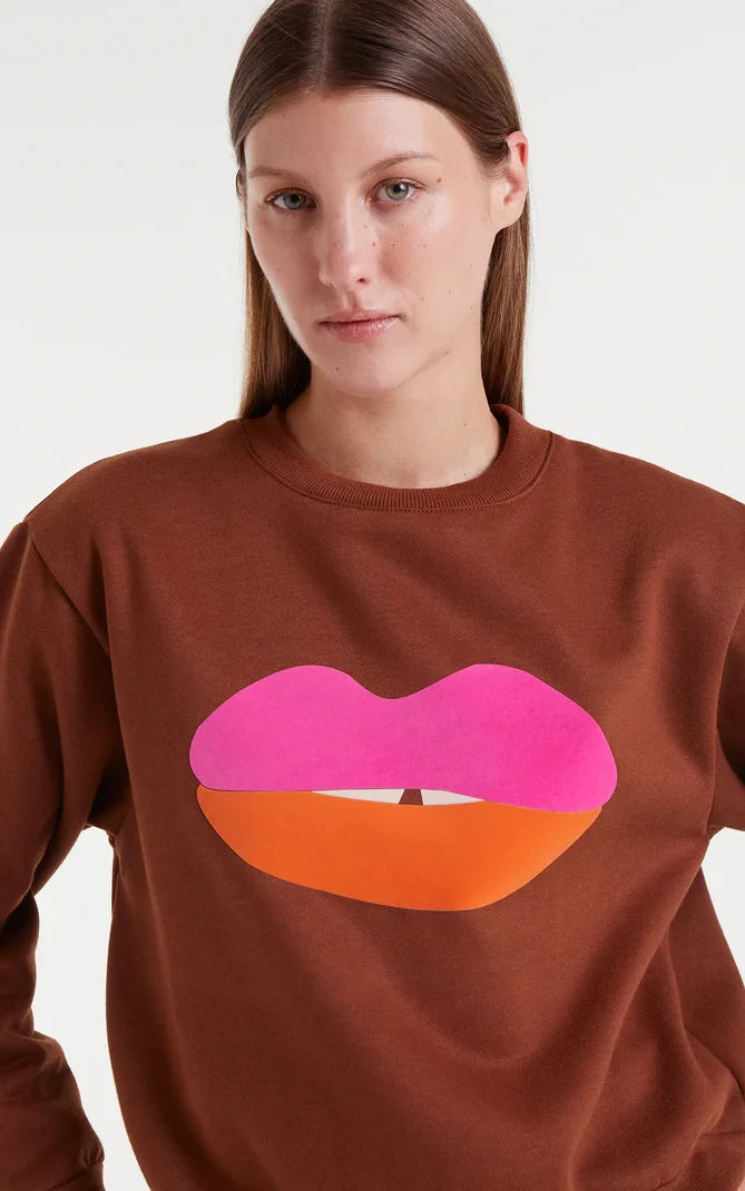 Sweatshirt Lip Print