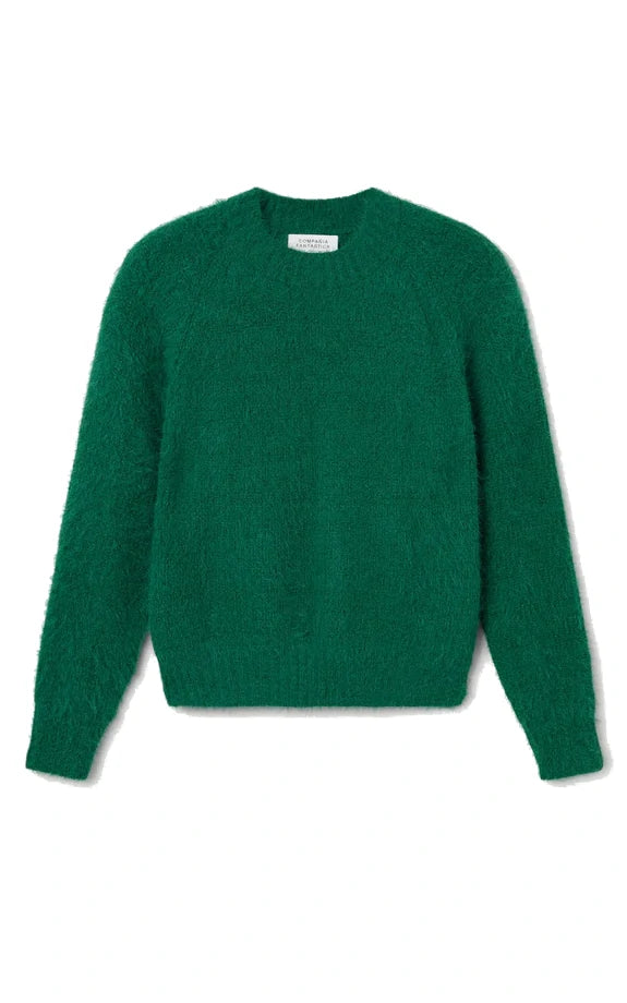 Compania Fantastica - Green Textured Knit Sweater