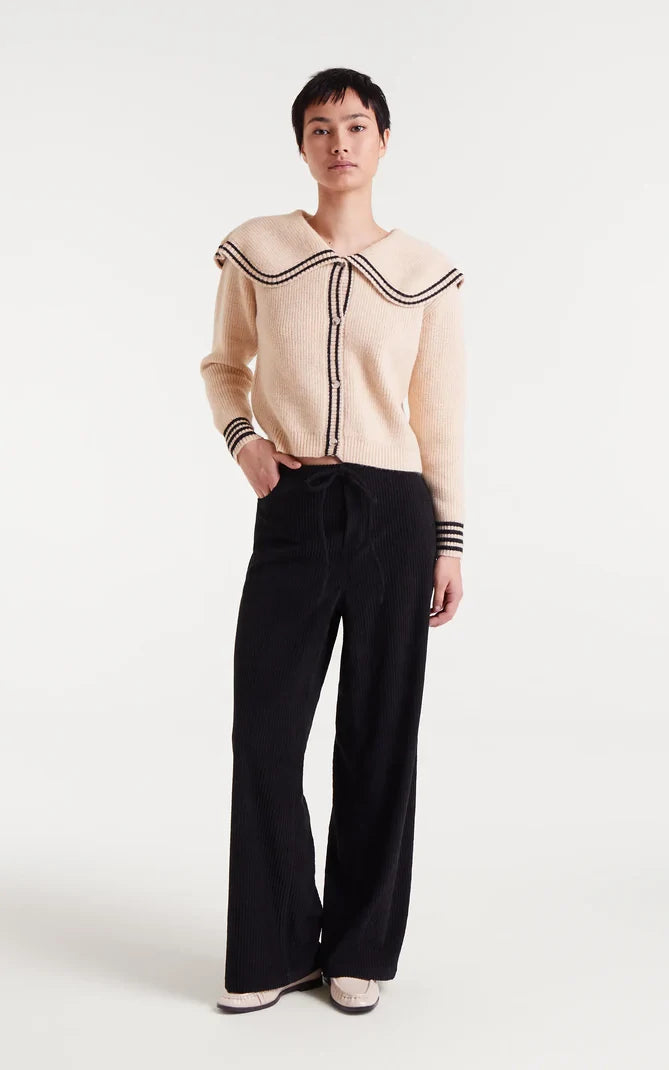 Compania Fantastica - Black Corduroy Straight Pants