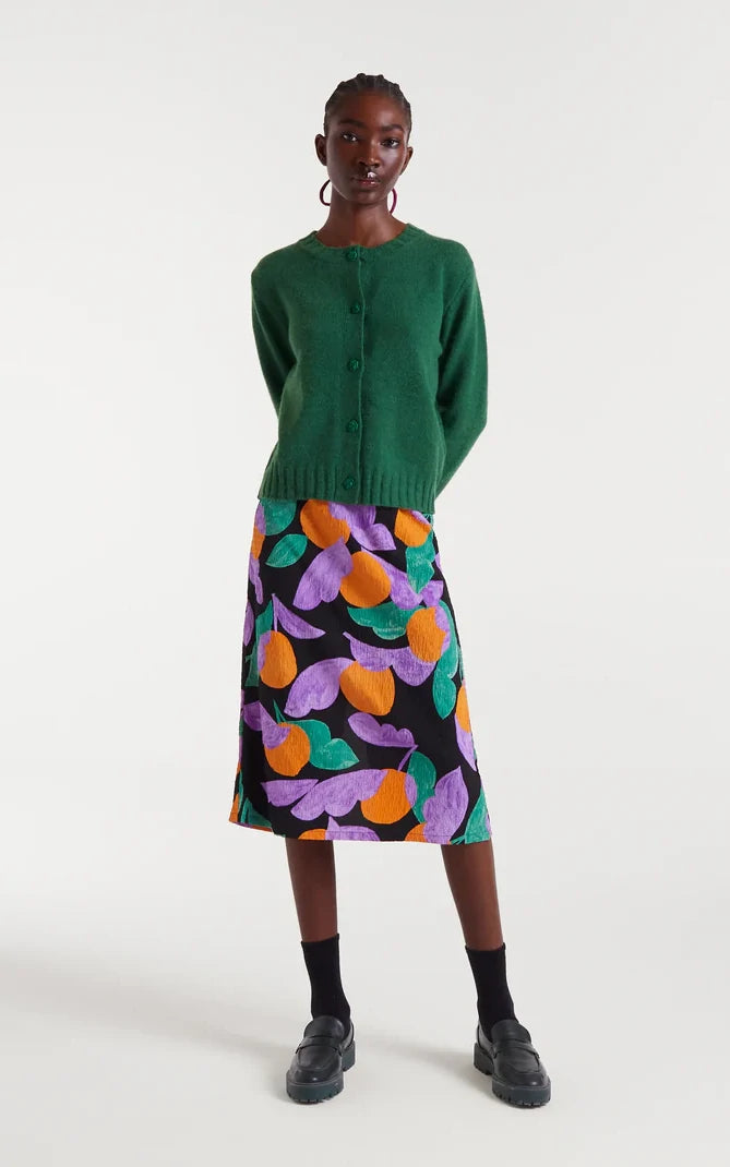 Compania Fantastica - Apricot Print Midi Skirt