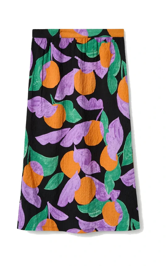 Compania Fantastica - Apricot Print Midi Skirt