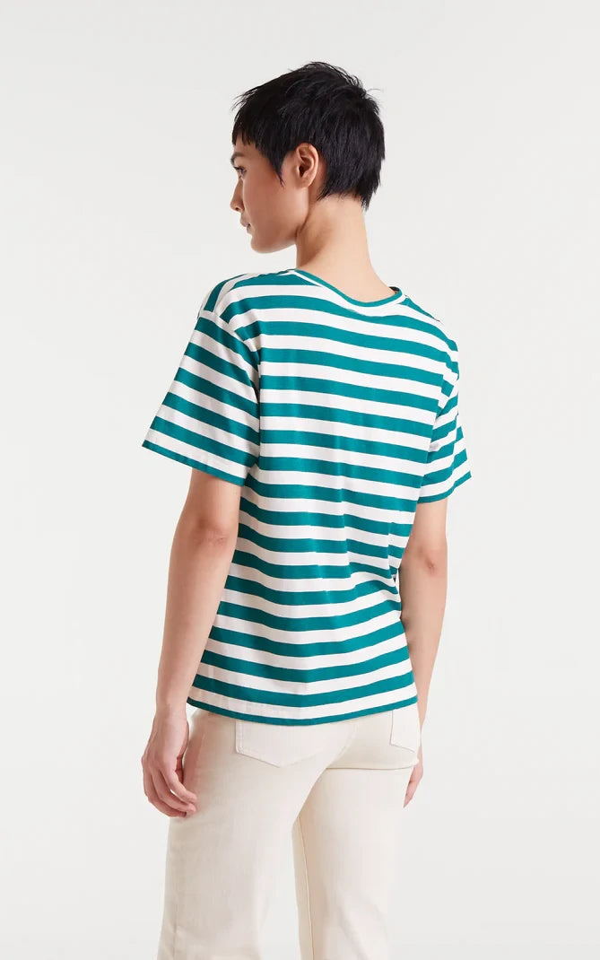 Compania Fantastica - Striped T-shirt With Star Embroidery