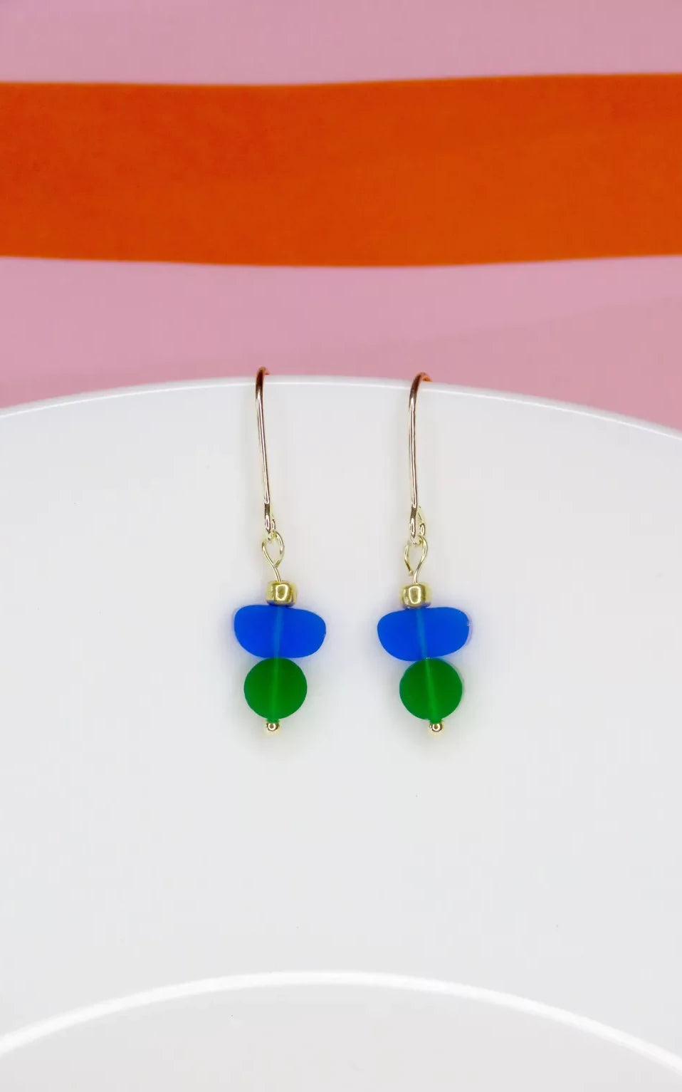 Color Treats Earrings Blue Green