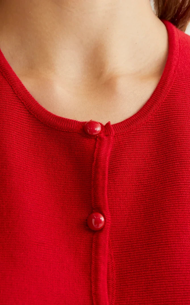 Compania Fantastica - Red Knit Vest Top