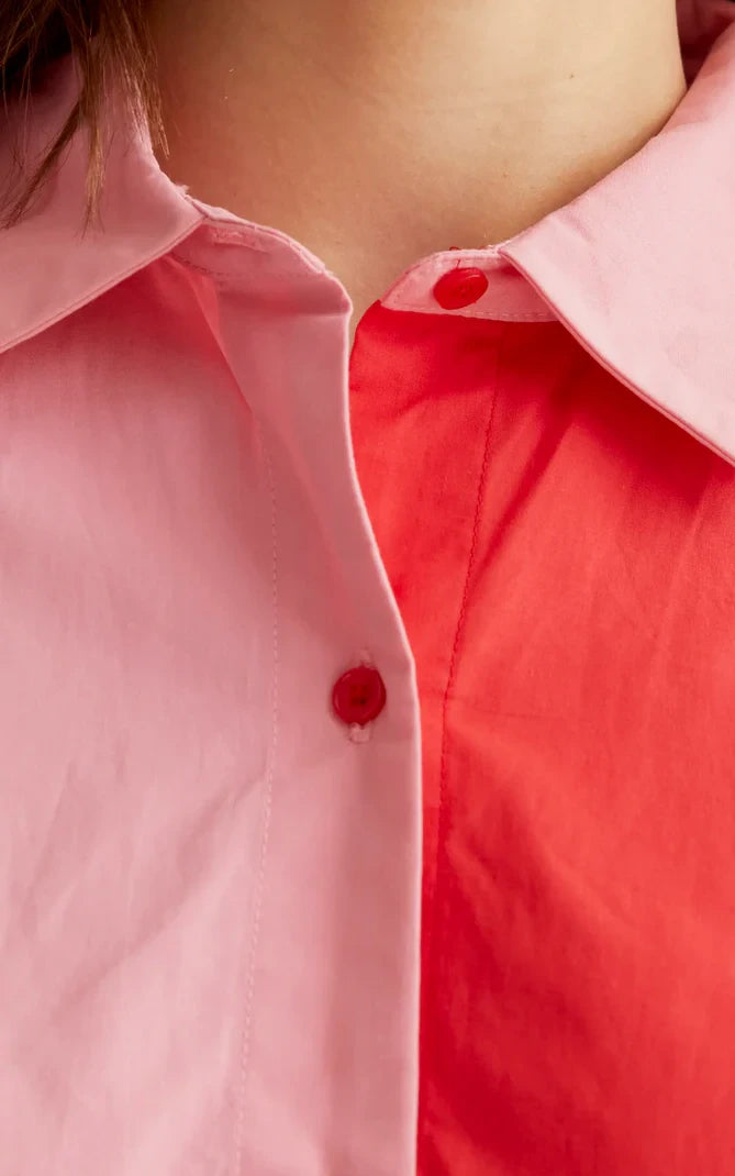 Compania Fantastica - Two Tone Shirt Pink And Red