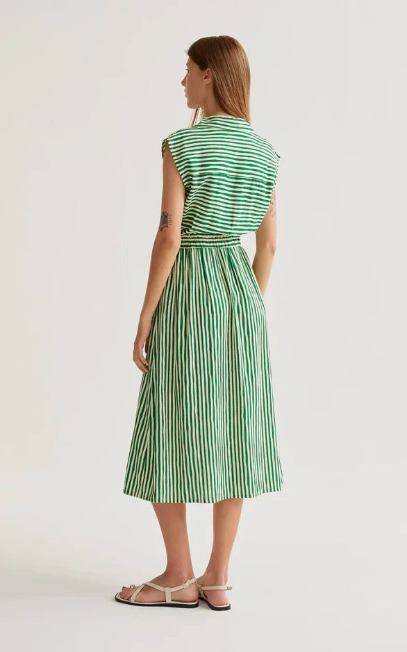 Compania Fantastica - Lavagna Green Print Midi Dress