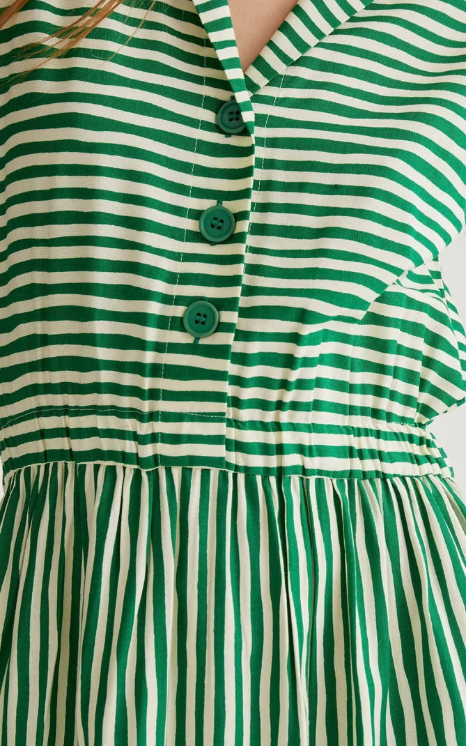 Compania Fantastica - Lavagna Green Print Midi Dress