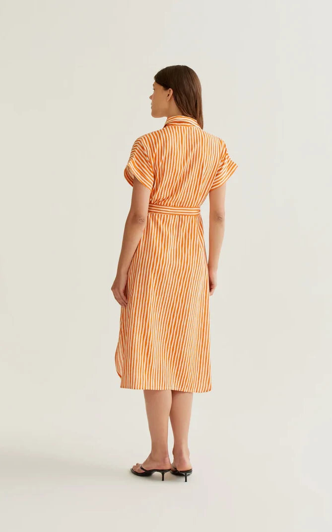 Compania Fantastica - Lavagna Orange Print Midi Dress