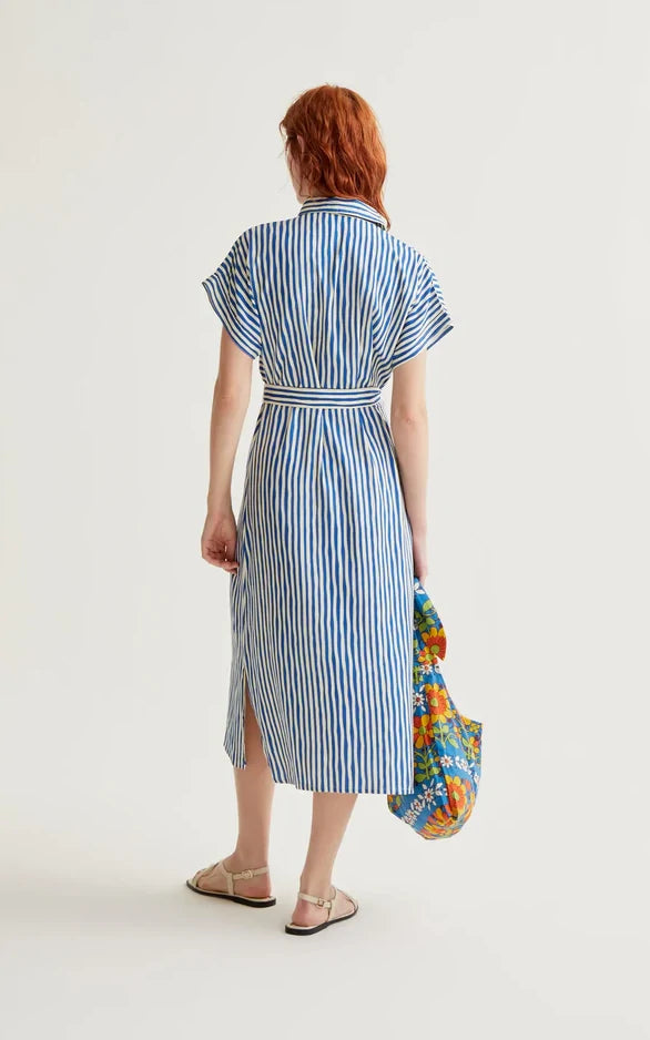 Compania Fantastica - Lavagna Blue Print Midi Dress