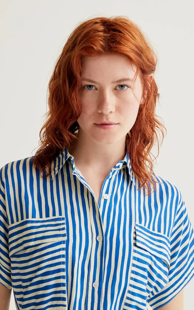 Compania Fantastica - Lavagna Blue Print Midi Dress