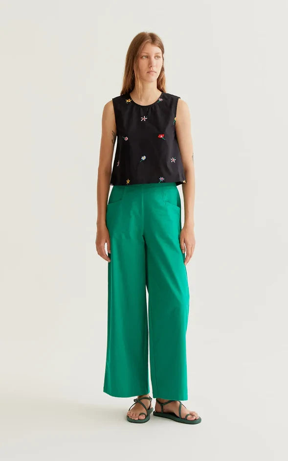 Compania Fantastica - Black Gardener Flowers Print Tank Top