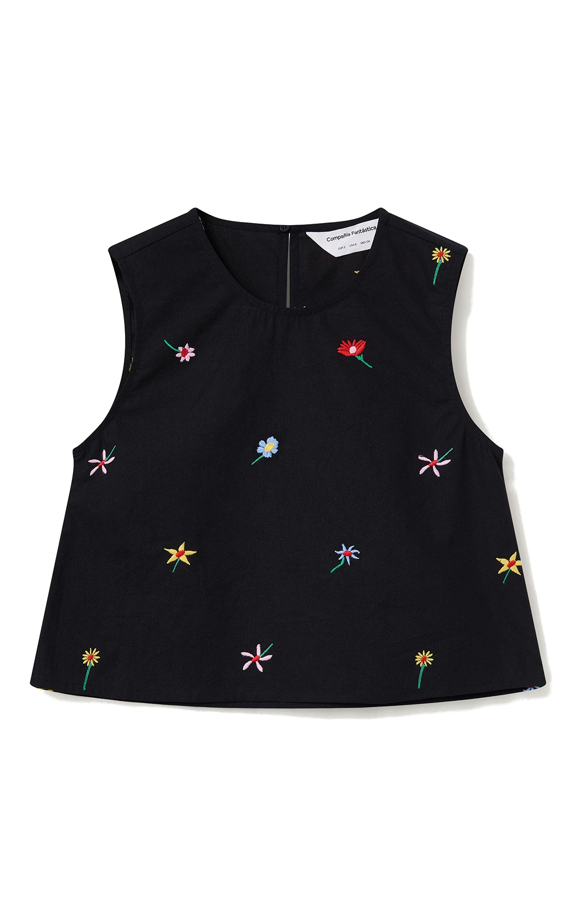 Compania Fantastica - Black Gardener Flowers Print Tank Top