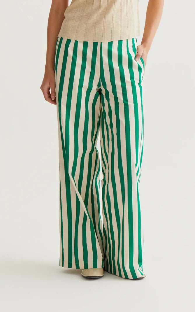 Compania Fantastica - Bamboo Green Print Trousers