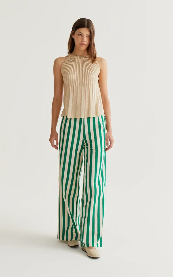 Compania Fantastica - Bamboo Green Print Trousers