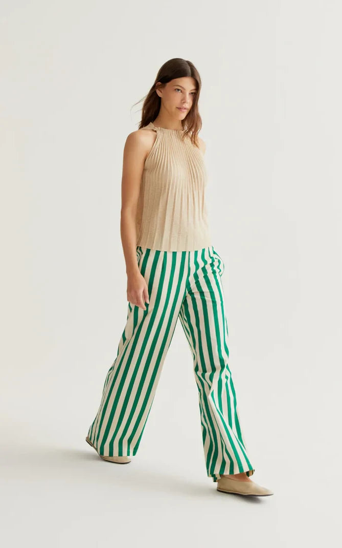 Compania Fantastica - Bamboo Green Print Trousers