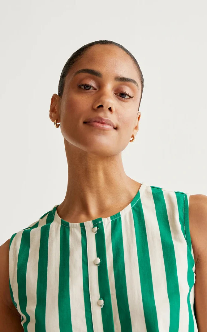 Compania Fantastica - Bamboo Green Print Top