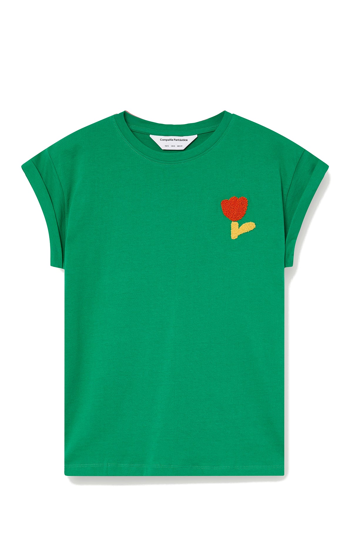 Green T-shirt With Tulip