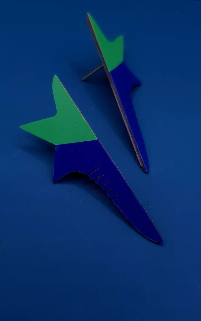 Acapulco Earrings Green Electric Blue