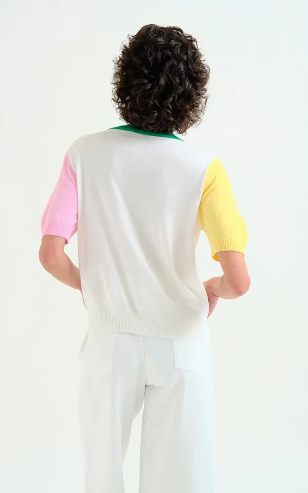 Compania Fantastica - Knit Top With Multicolored Details