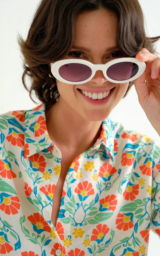 Compania Fantastica - Small Royal Print Shirt