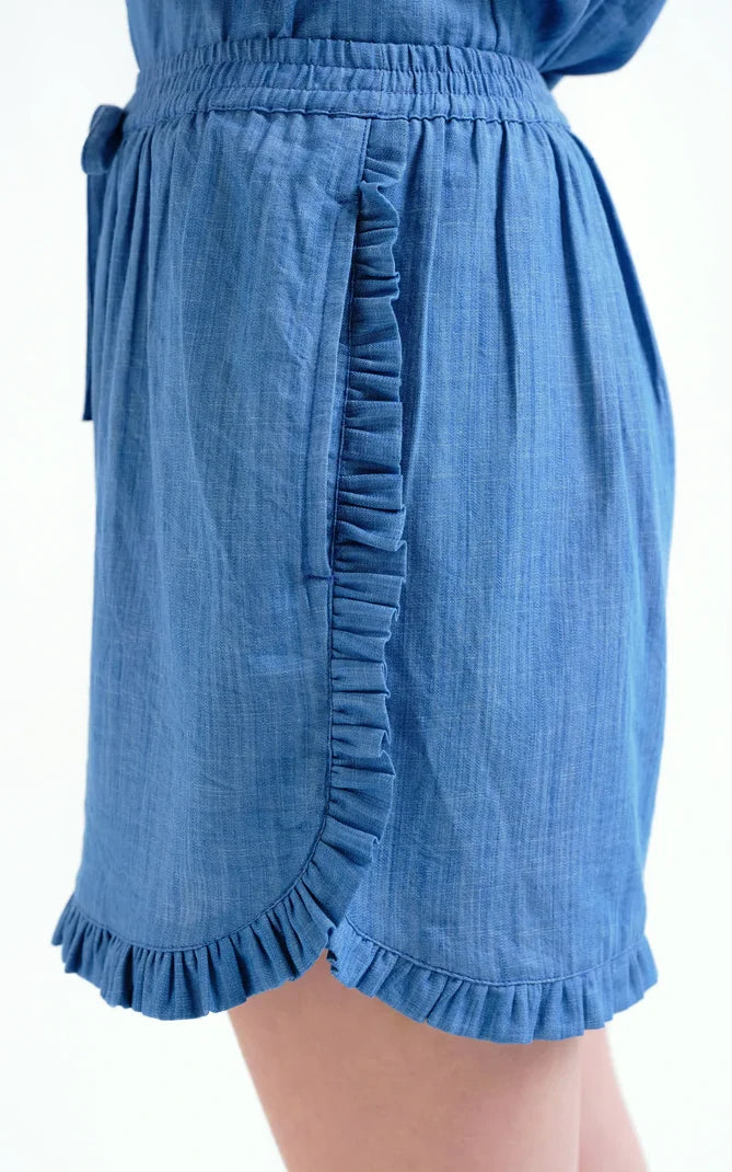 Compania Fantastica - Light Blue Chambray Shorts
