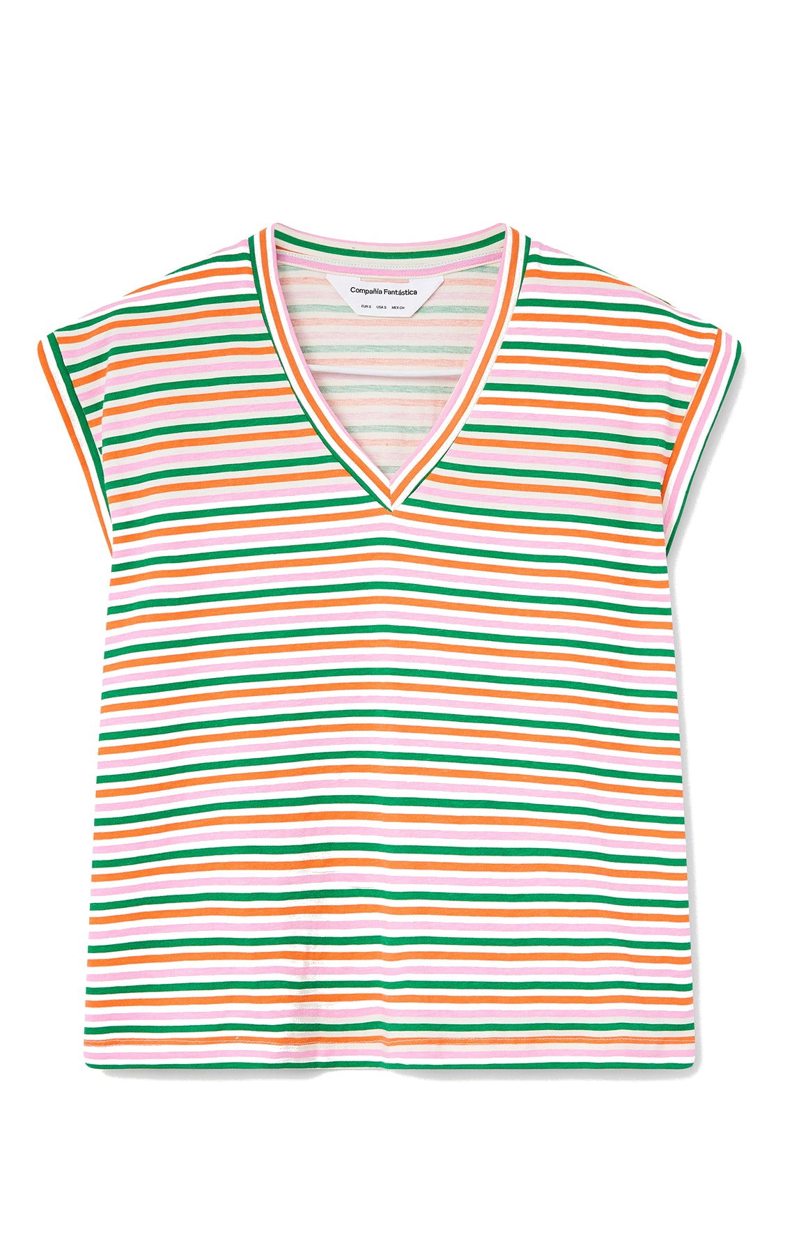Compania Fantastica - T-shirt Special Multicolored Striped Print