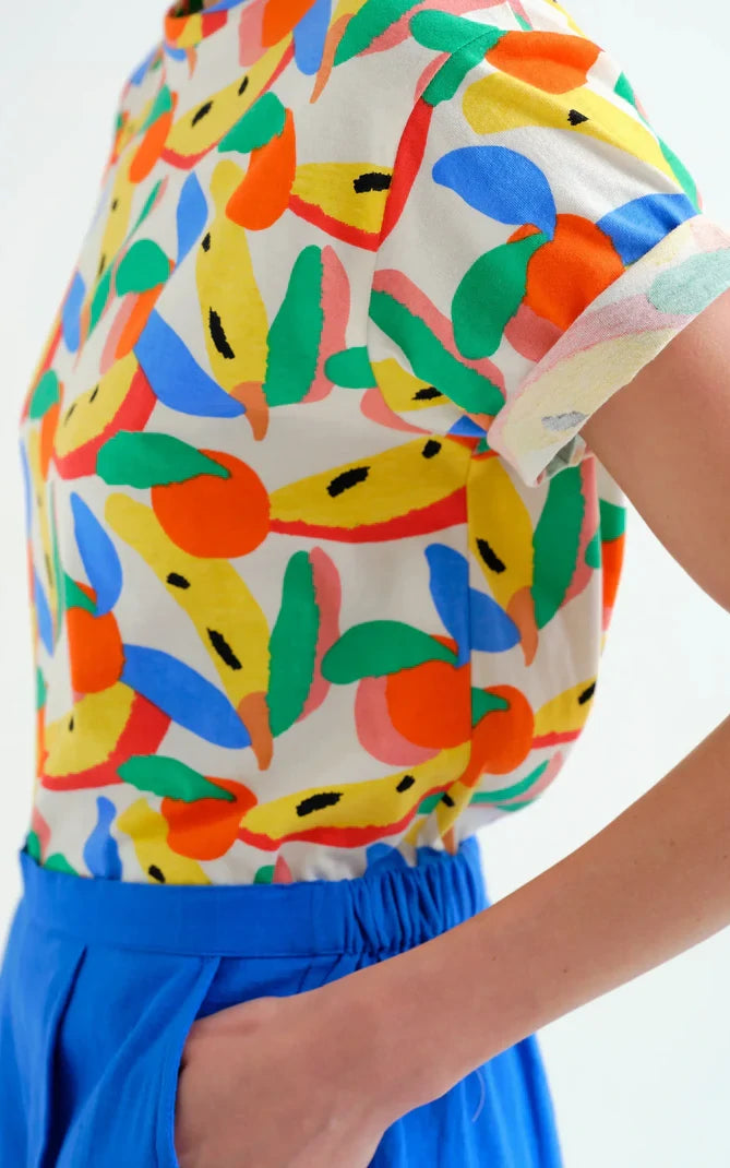 Compania Fantastica - T-shirt With Tutti Frutti Print Small
