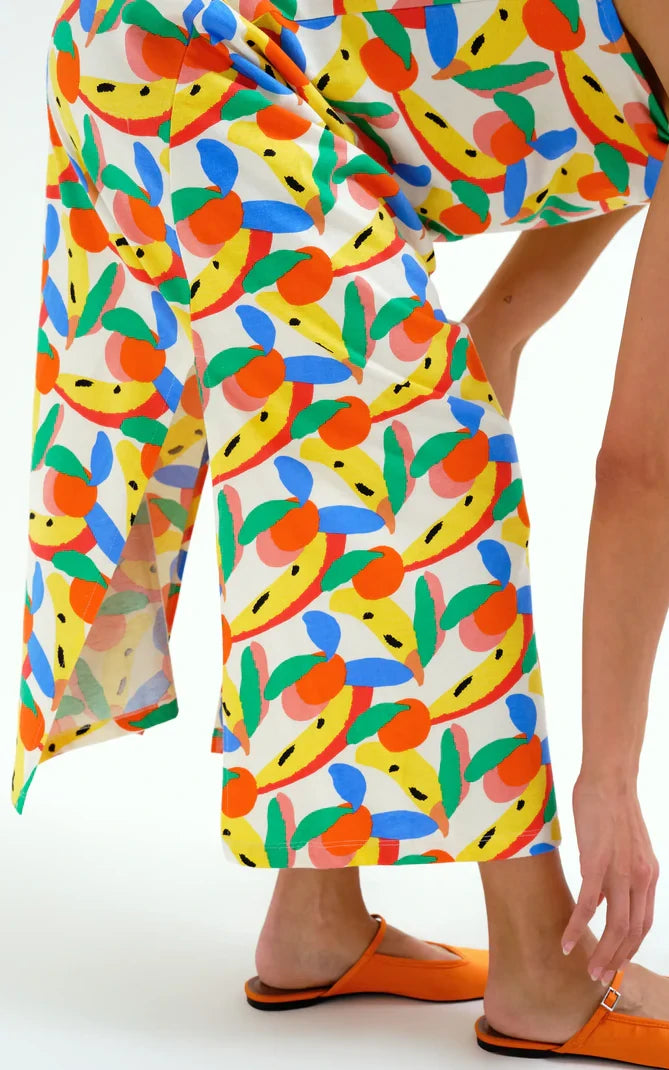 Compania Fantastica - Long Dress With Tutti Frutti Print Small