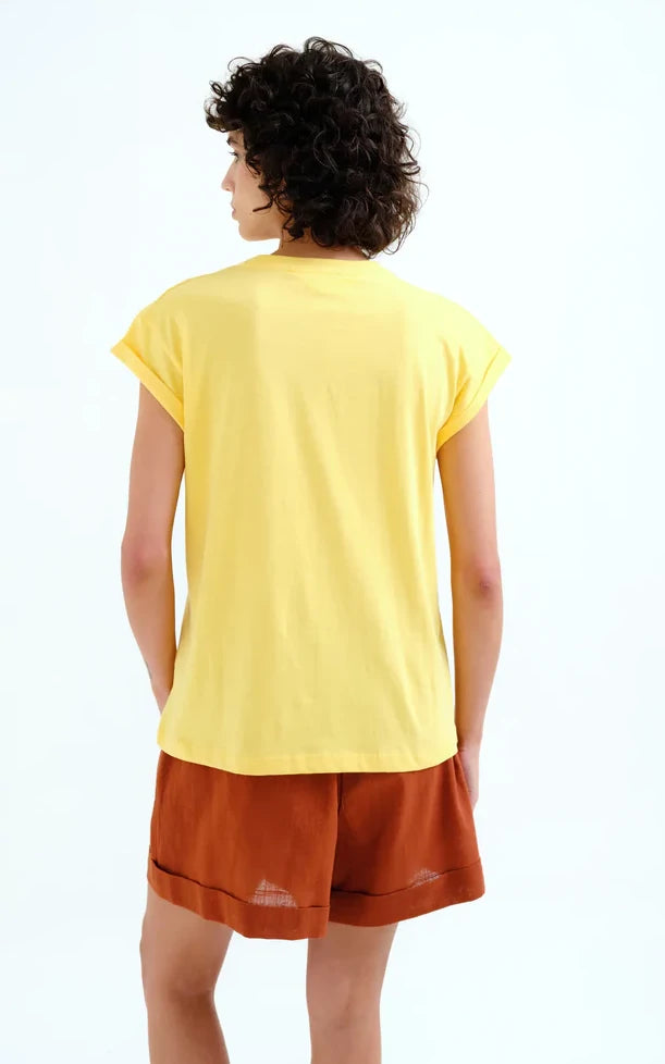 Compania Fantastica - T-shirt With Orange Embroidery
