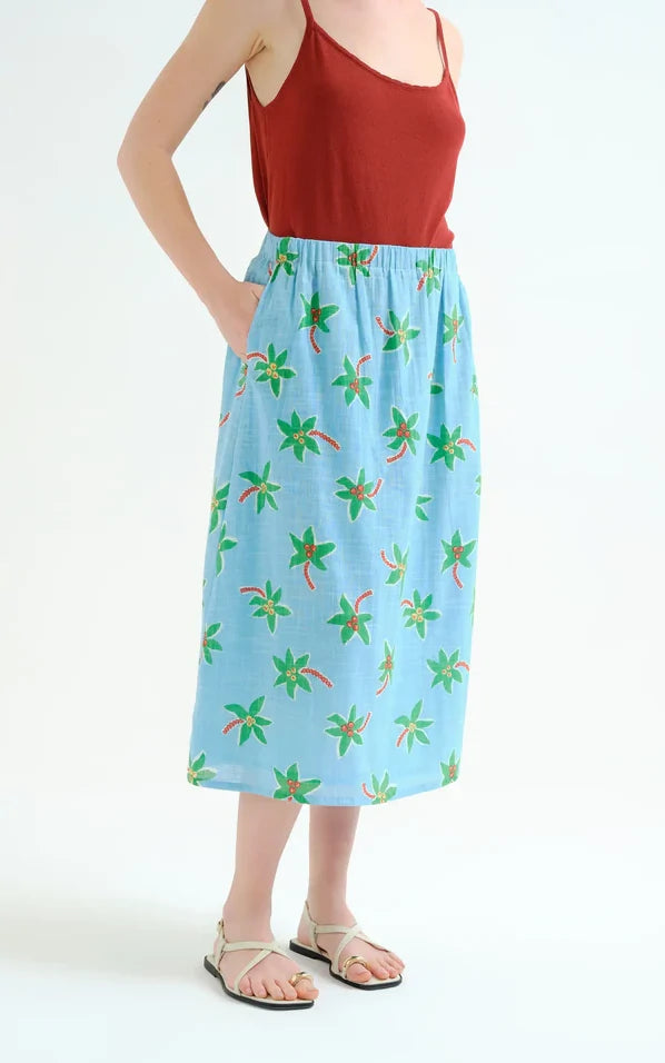 Compania Fantastica - Small Coconut Print Midi Skirt