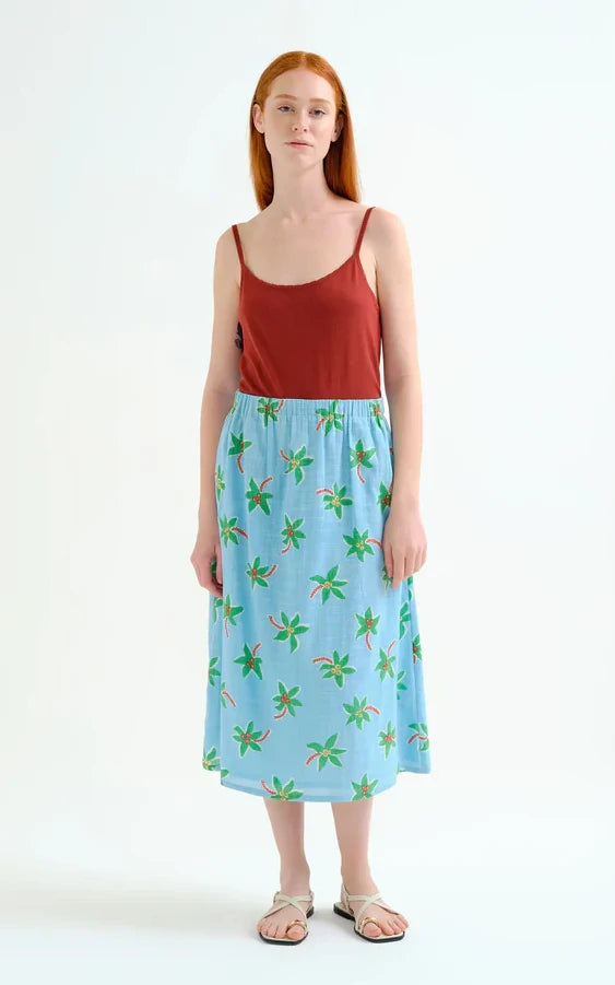 Compania Fantastica - Small Coconut Print Midi Skirt