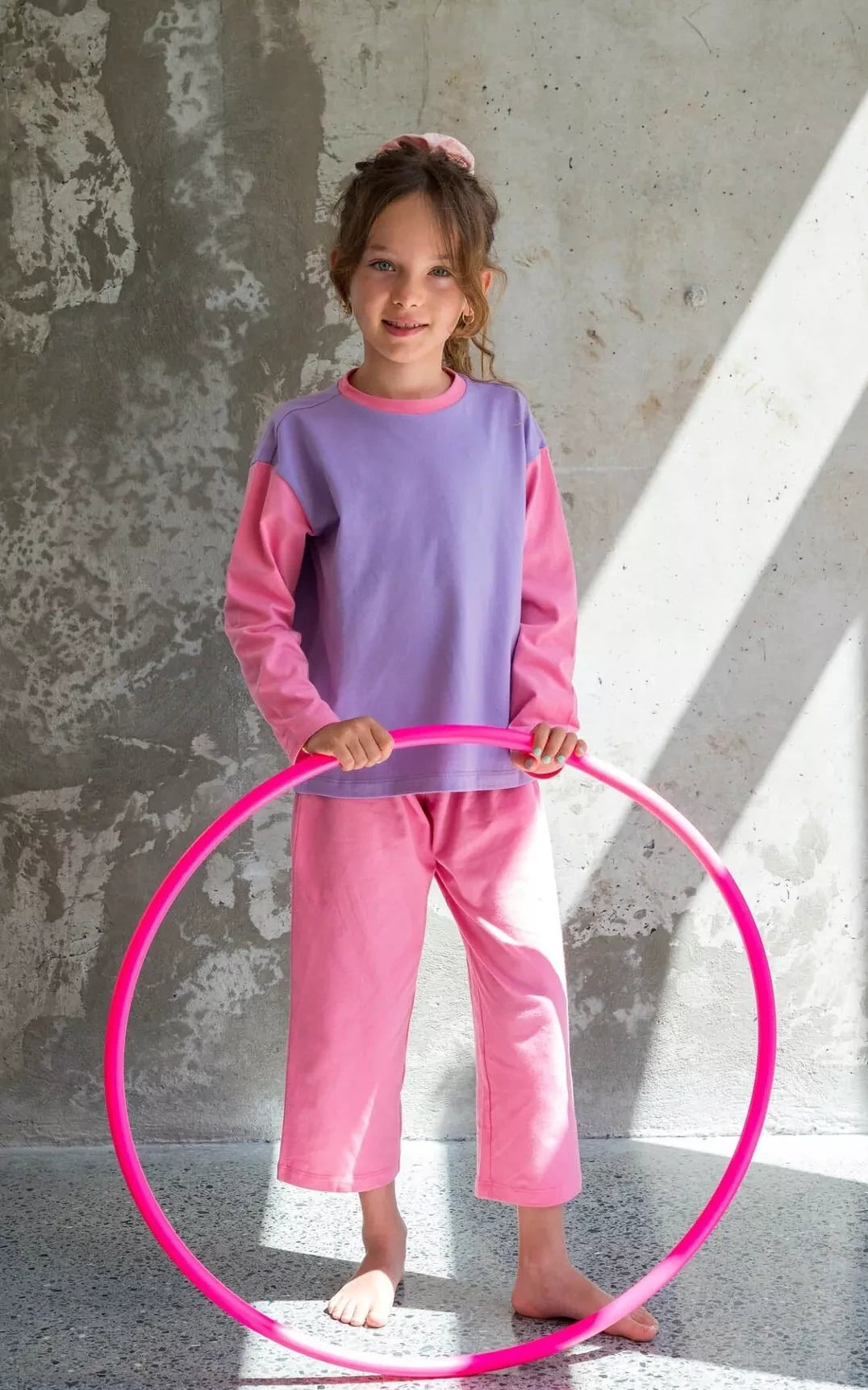 Pyjama Enfant Colorblock Rose