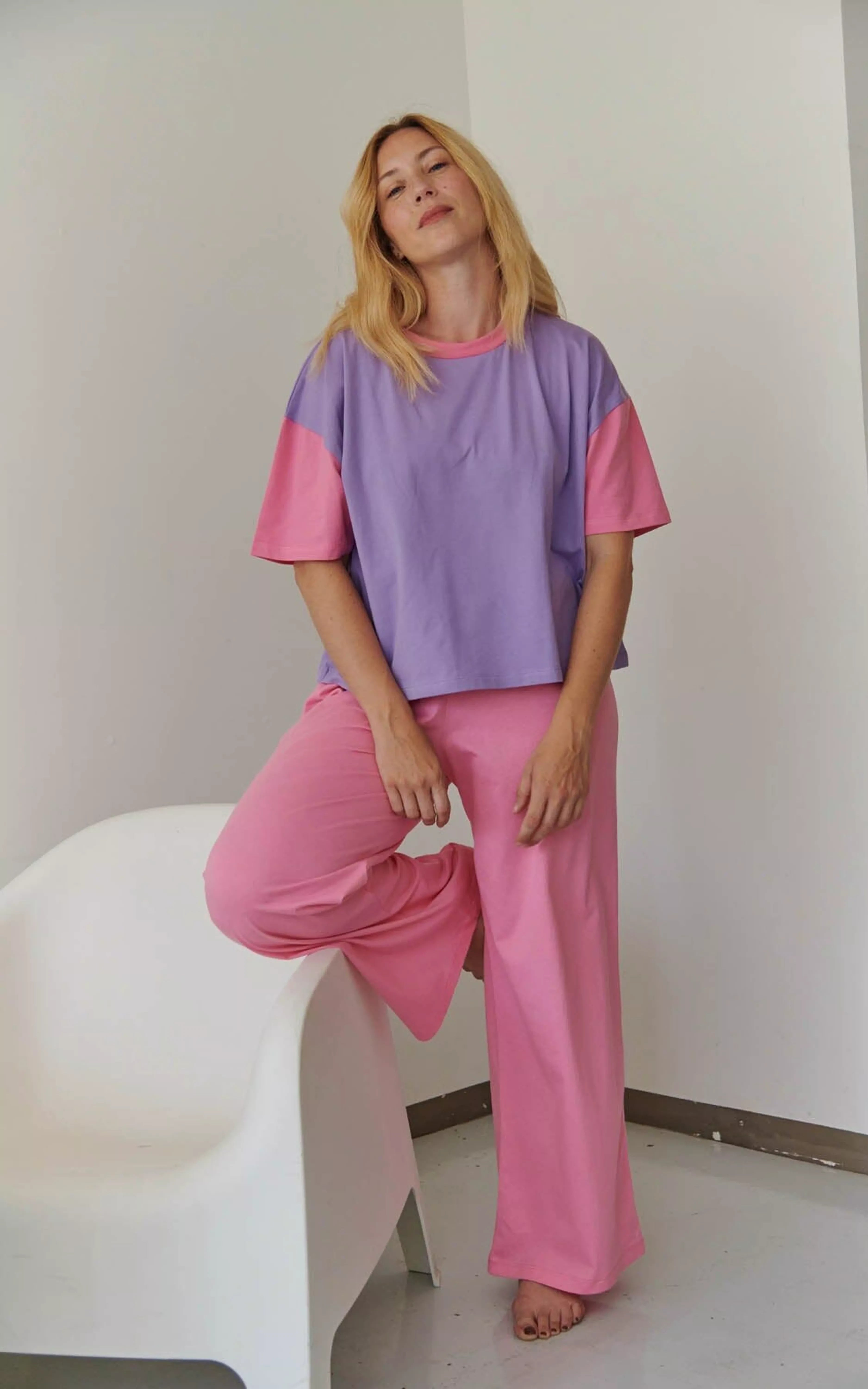 Pyjama Colorblock Rose