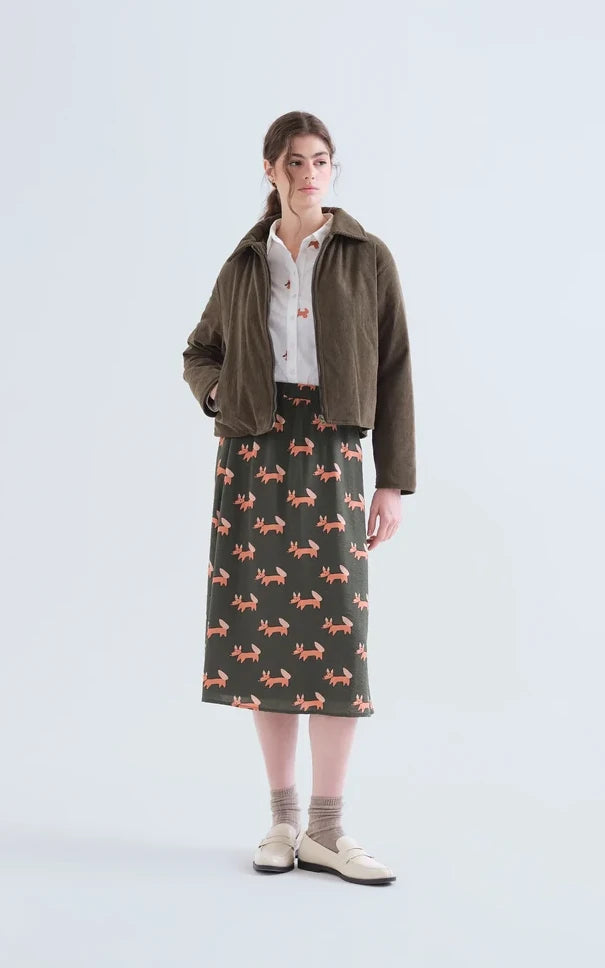 Compania Fantastica - Volpe Print Midi Skirt