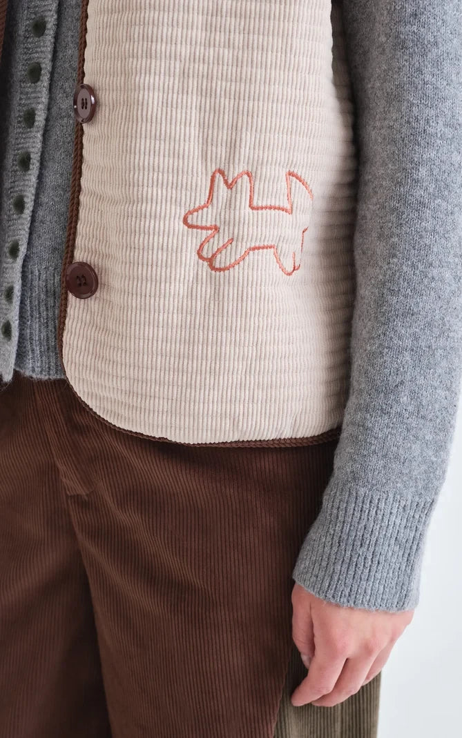 Compania Fantastica - Off White Corduroy Vest