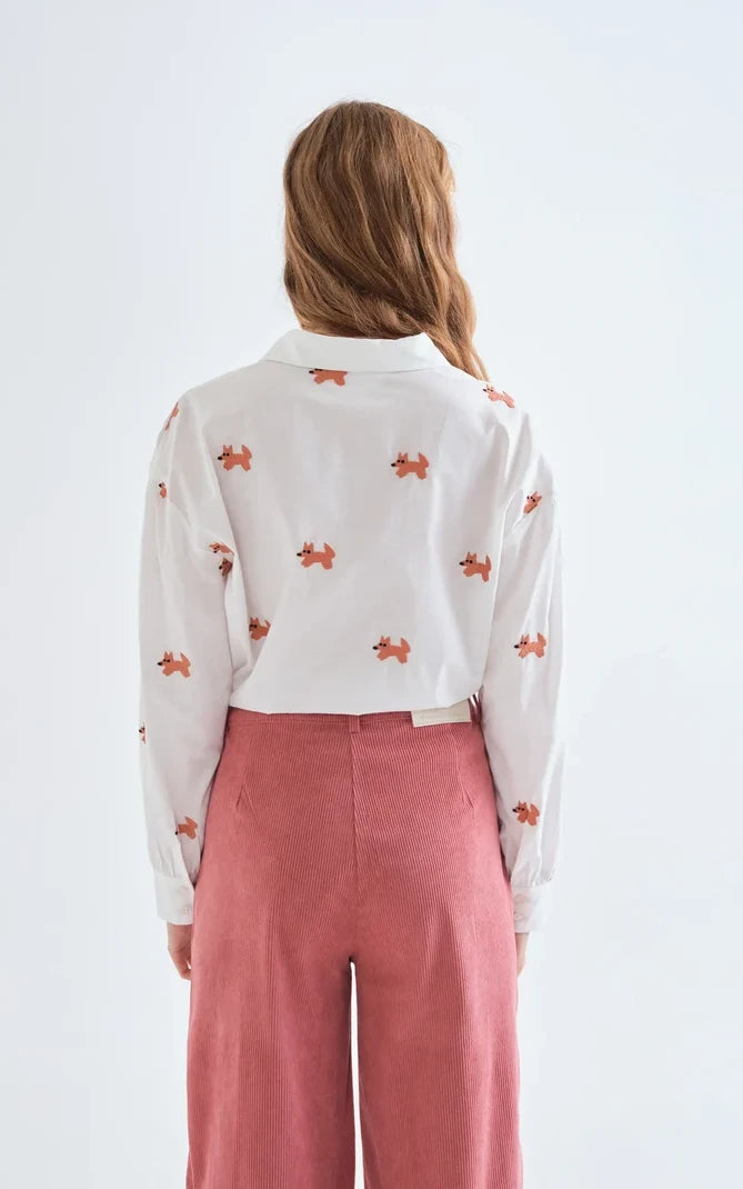 Compania Fantastica - Shirt With Fox Embroidery