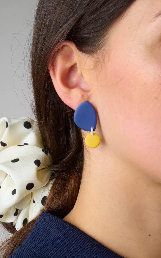 Mini Navy Earrings