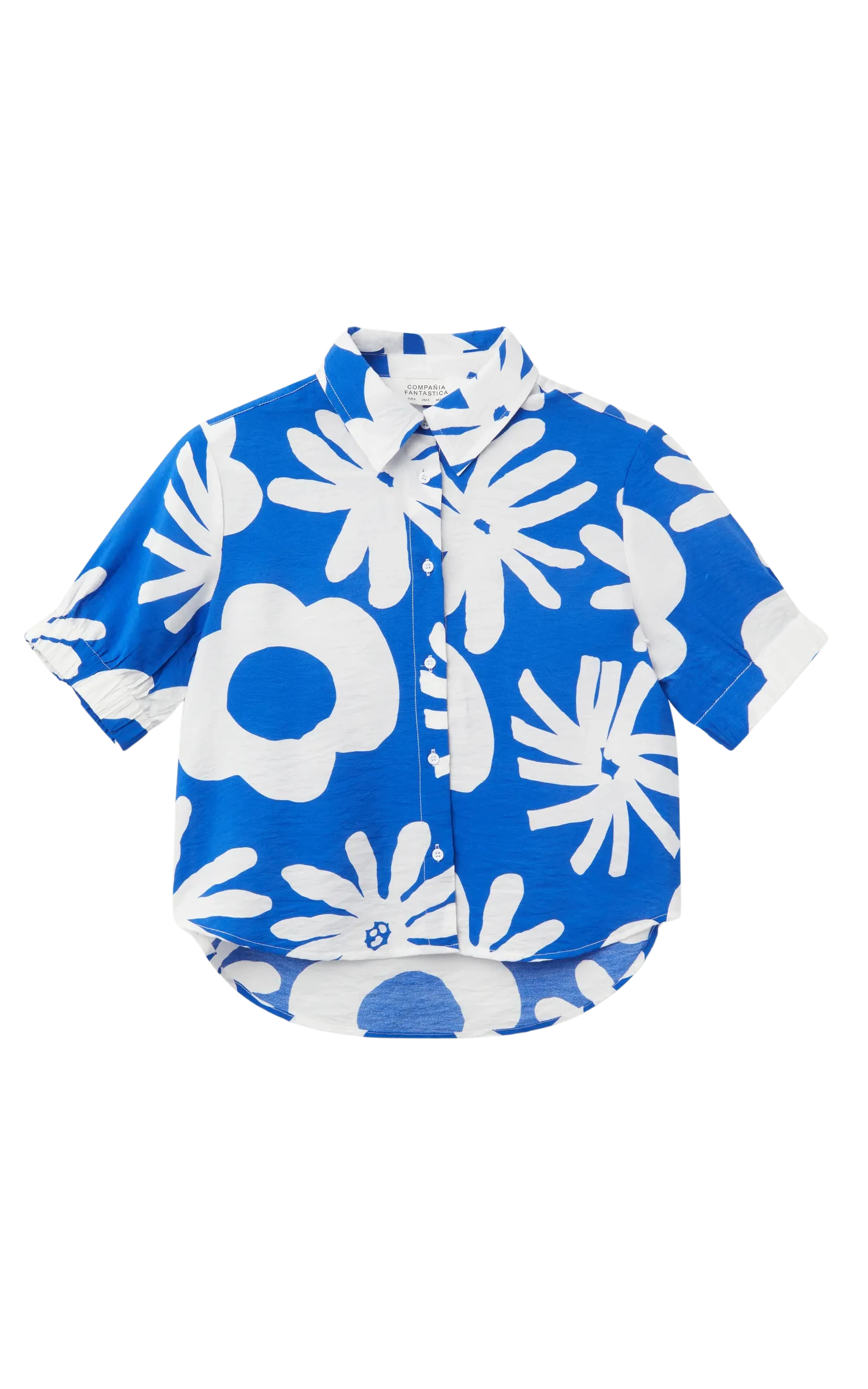 Compania Fantastica - Bluet Blue Floral Print Shirt