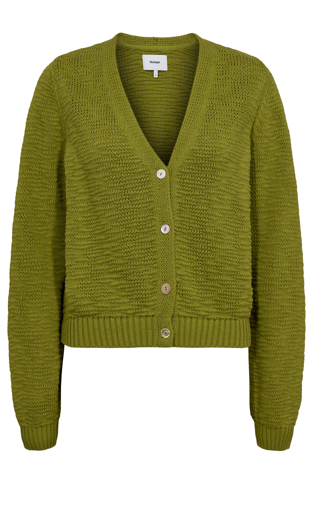 Nümph - Numirna Cropped Cardigan Golden Cypress