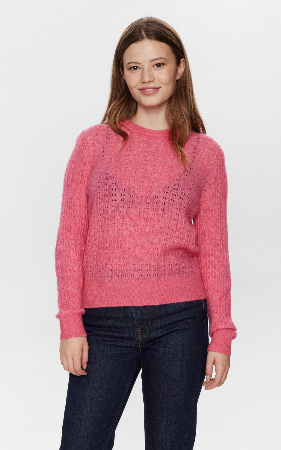 Nümph - Nuriette Pointelle Pullover Camellia Rose