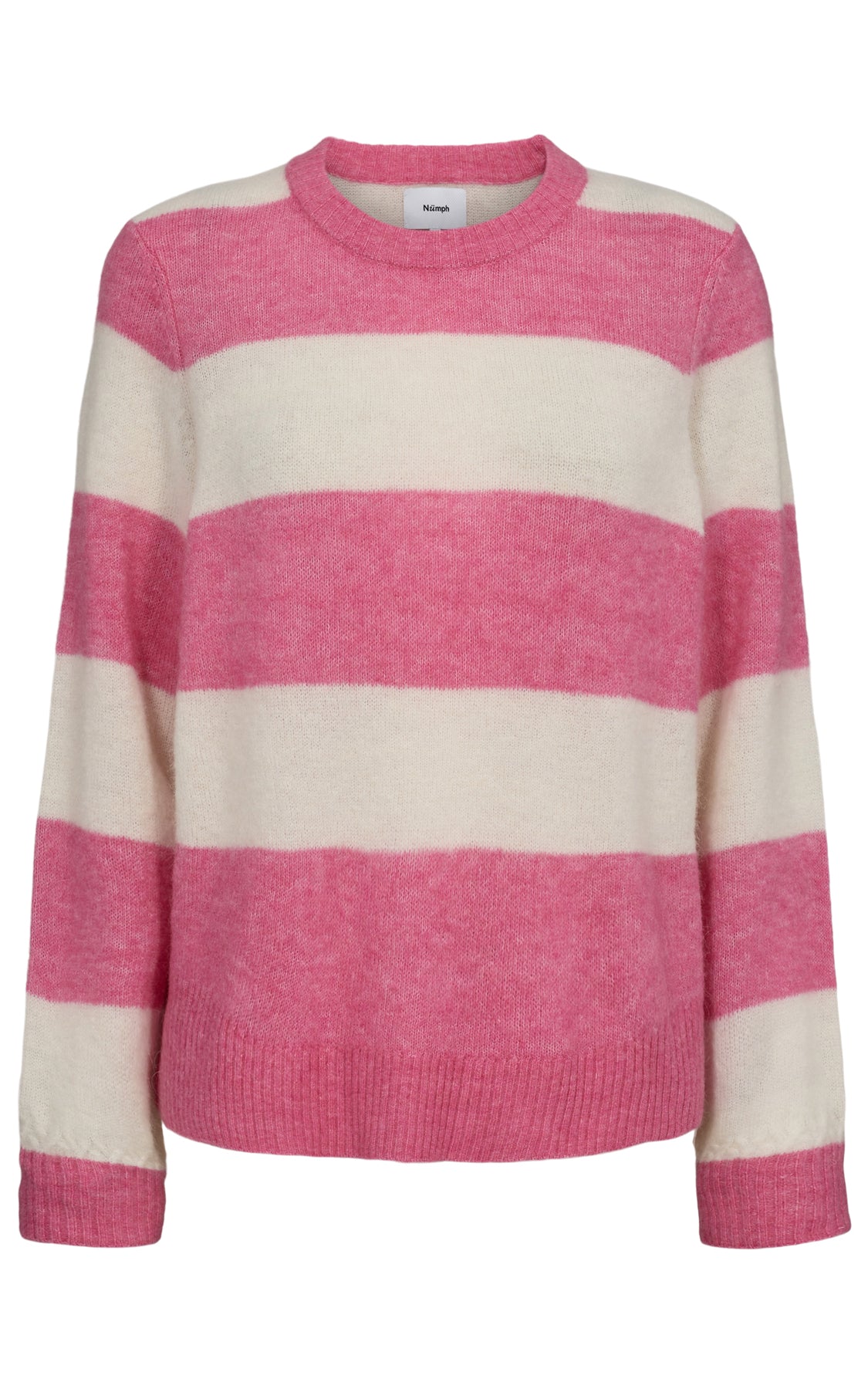 Nümph - Nuriette Big Stripe Pullover Pink Cosmos