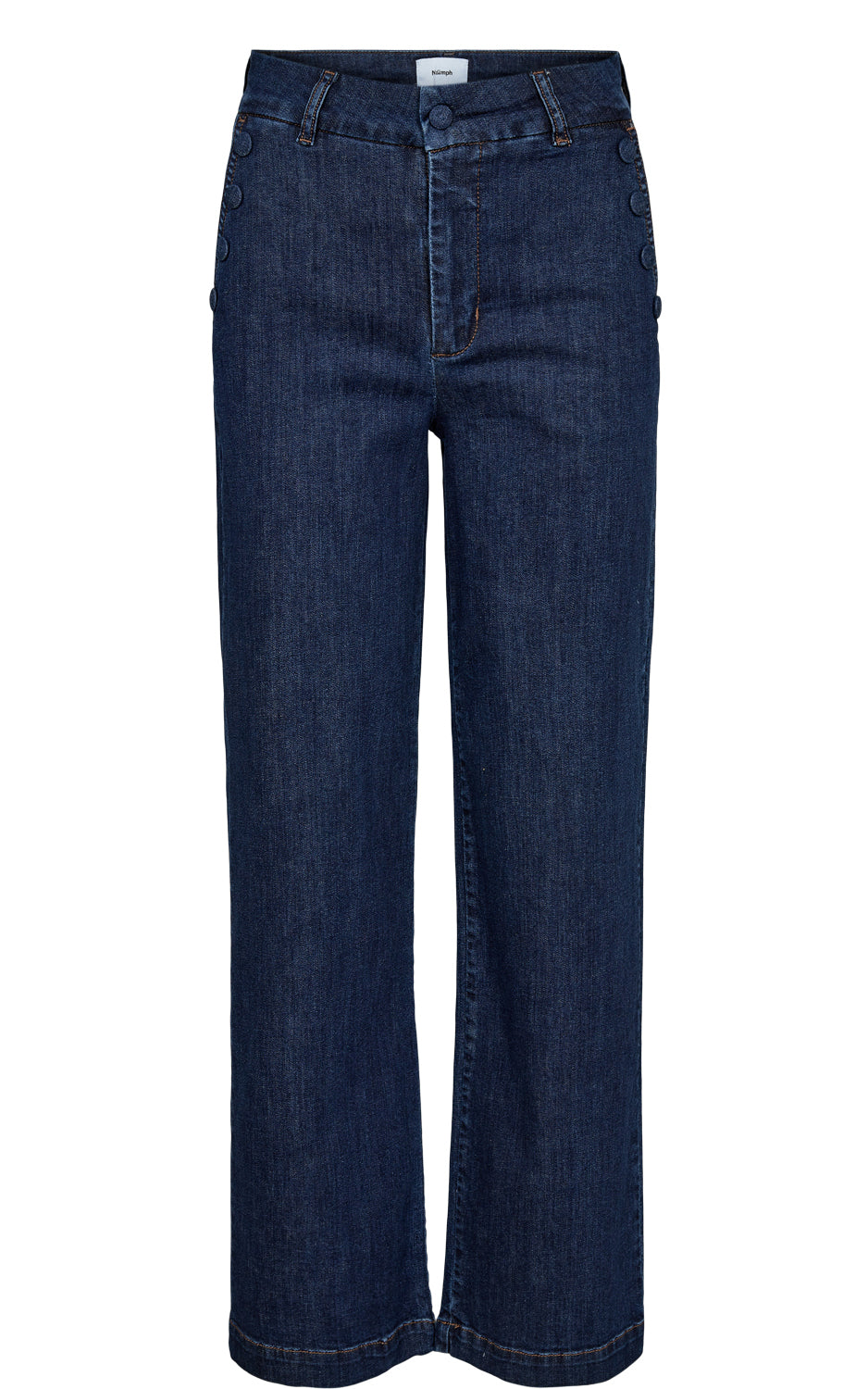 Nümph - Nuamber Pants With Buttons Long Dark Blue Denim