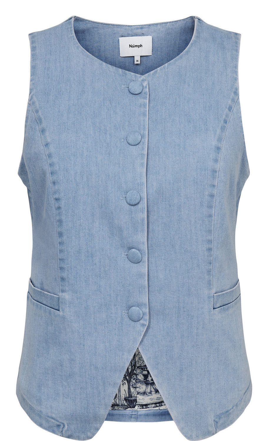 Nümph - Nualetta Vest Light Blue Denim