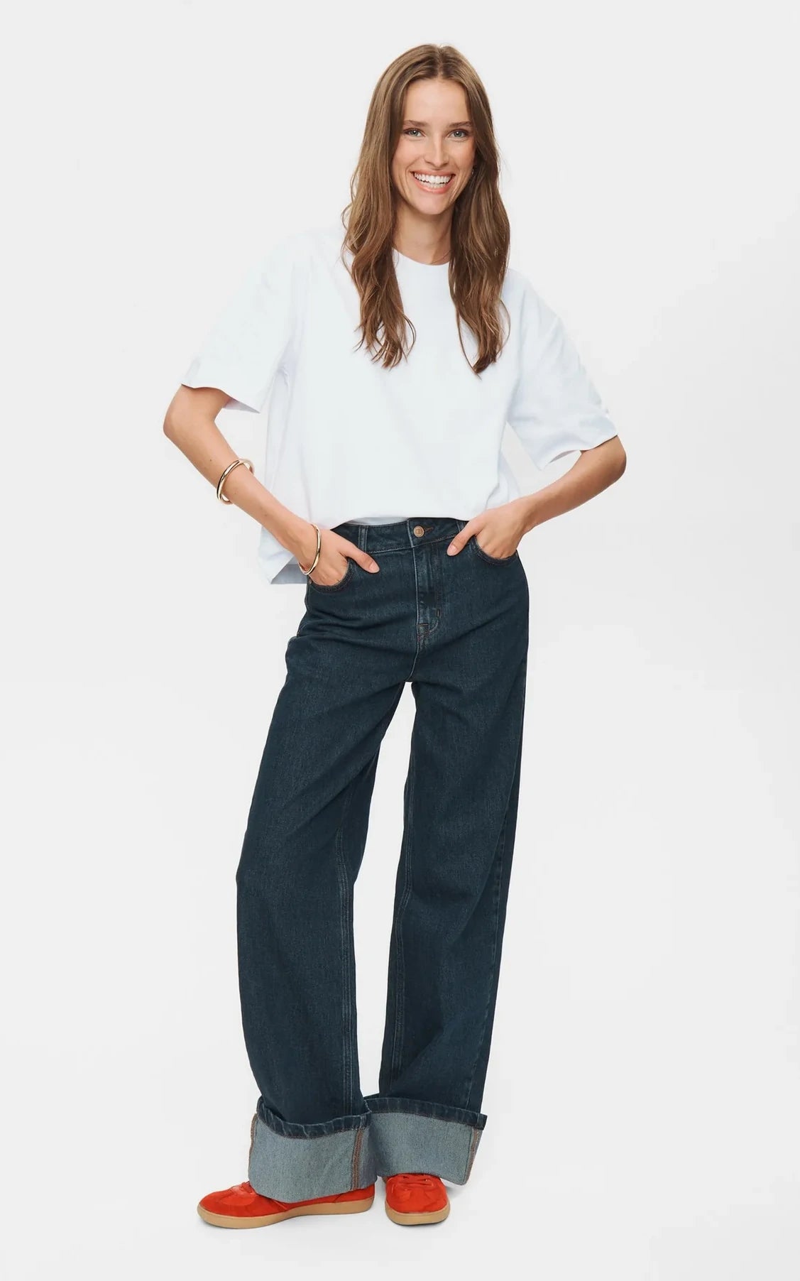 Nümph - Nutoronto Wide Jeans Dark Denim Blue