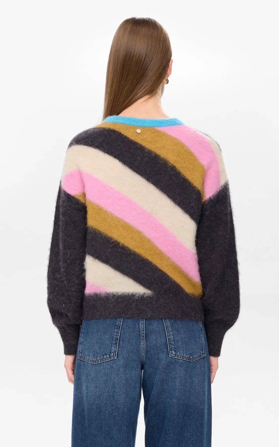 Nümph - Nusuri Multi Stripe Pullover Obsidian