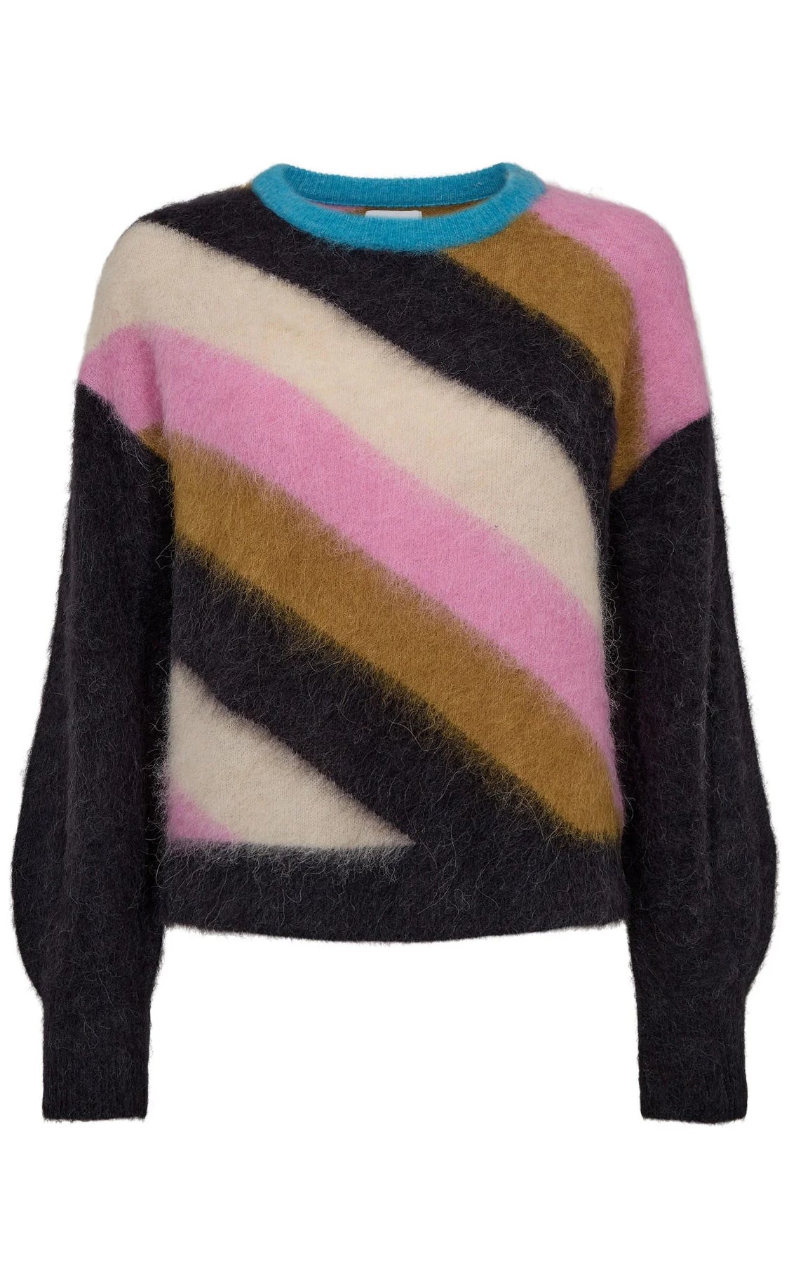 Nümph - Nusuri Multi Stripe Pullover Obsidian