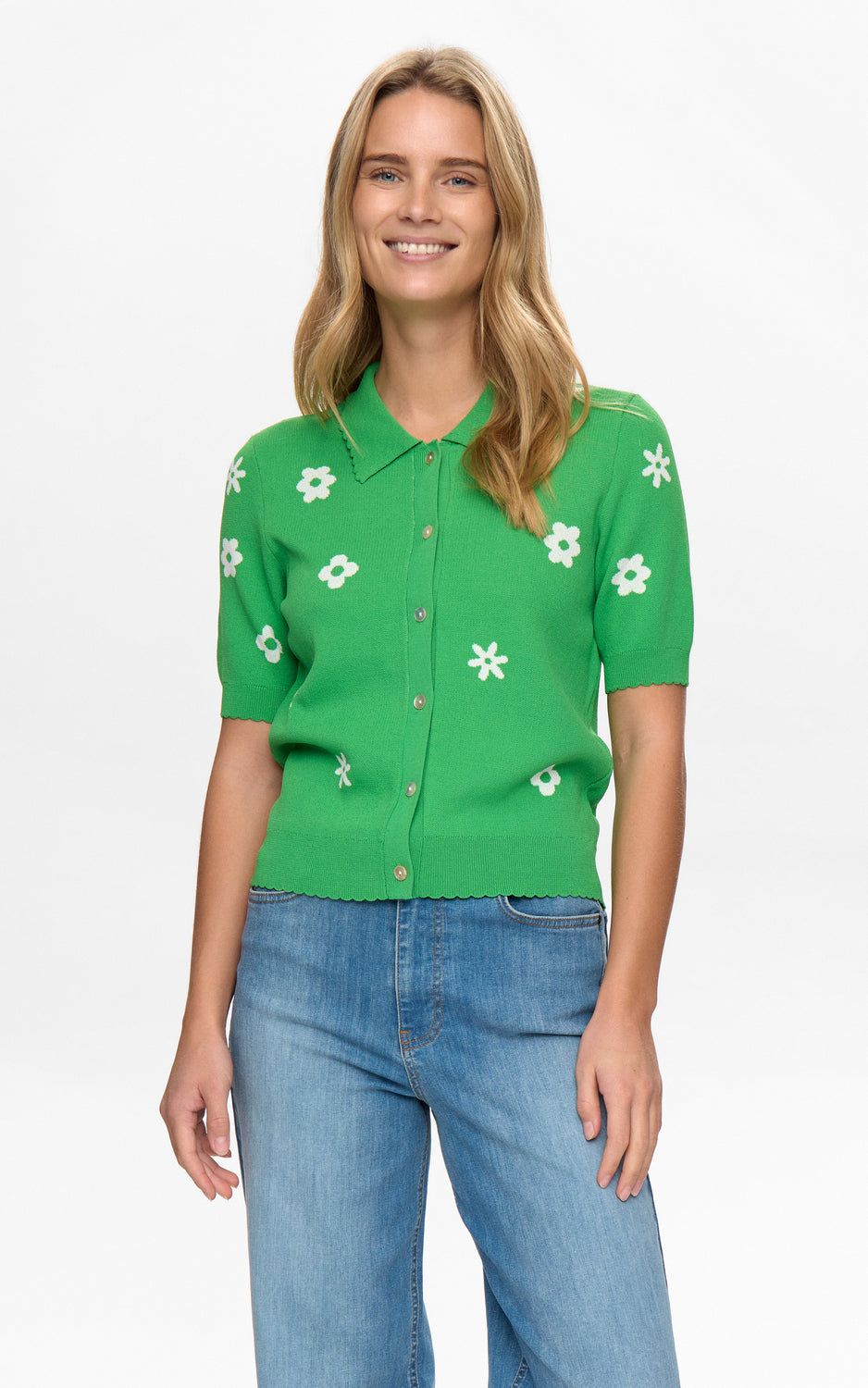 Nümph - Numargitta Cardigan Vibrant Green