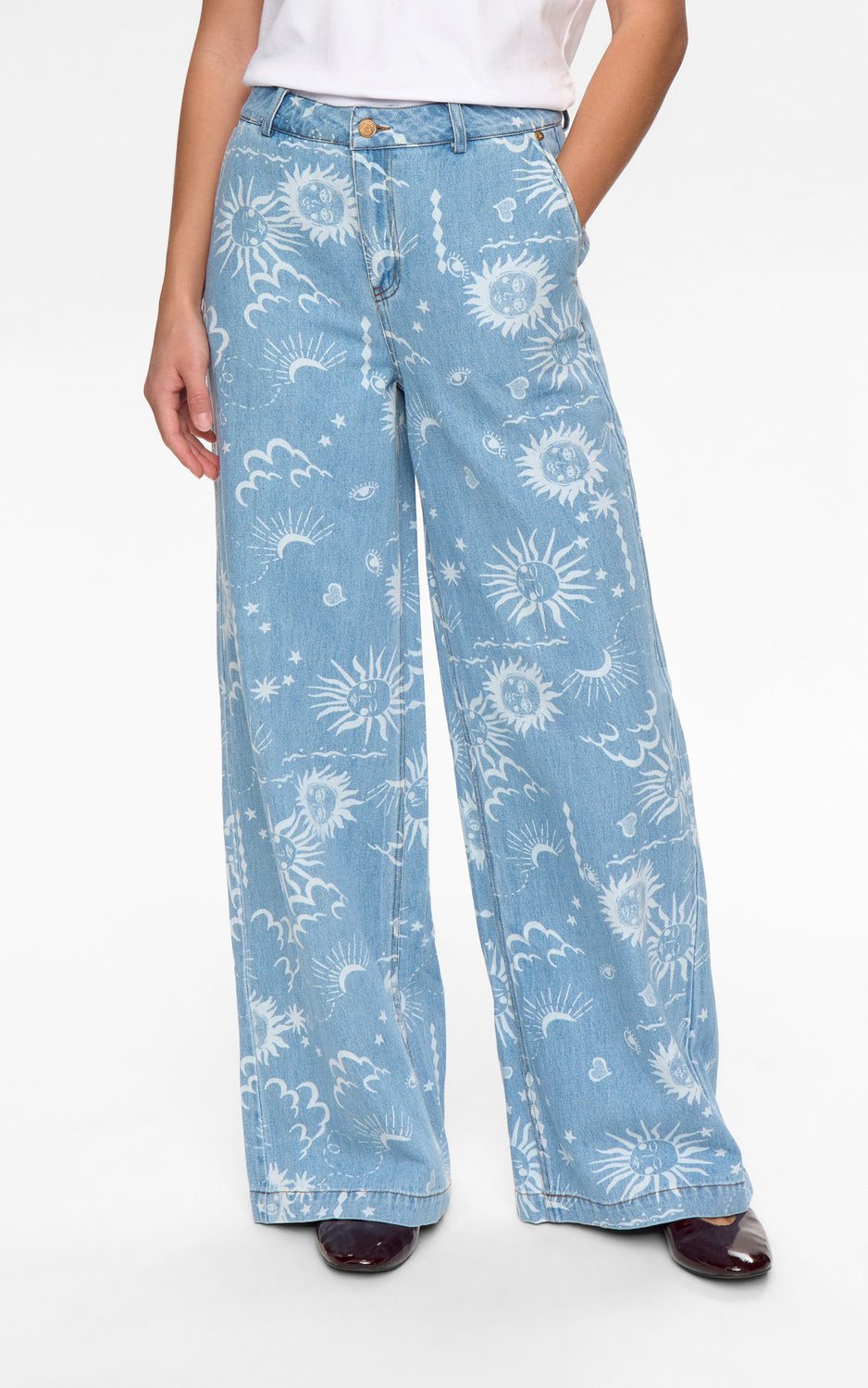 Nümph - Nugiselly Wide Jeans Light Blue Denim