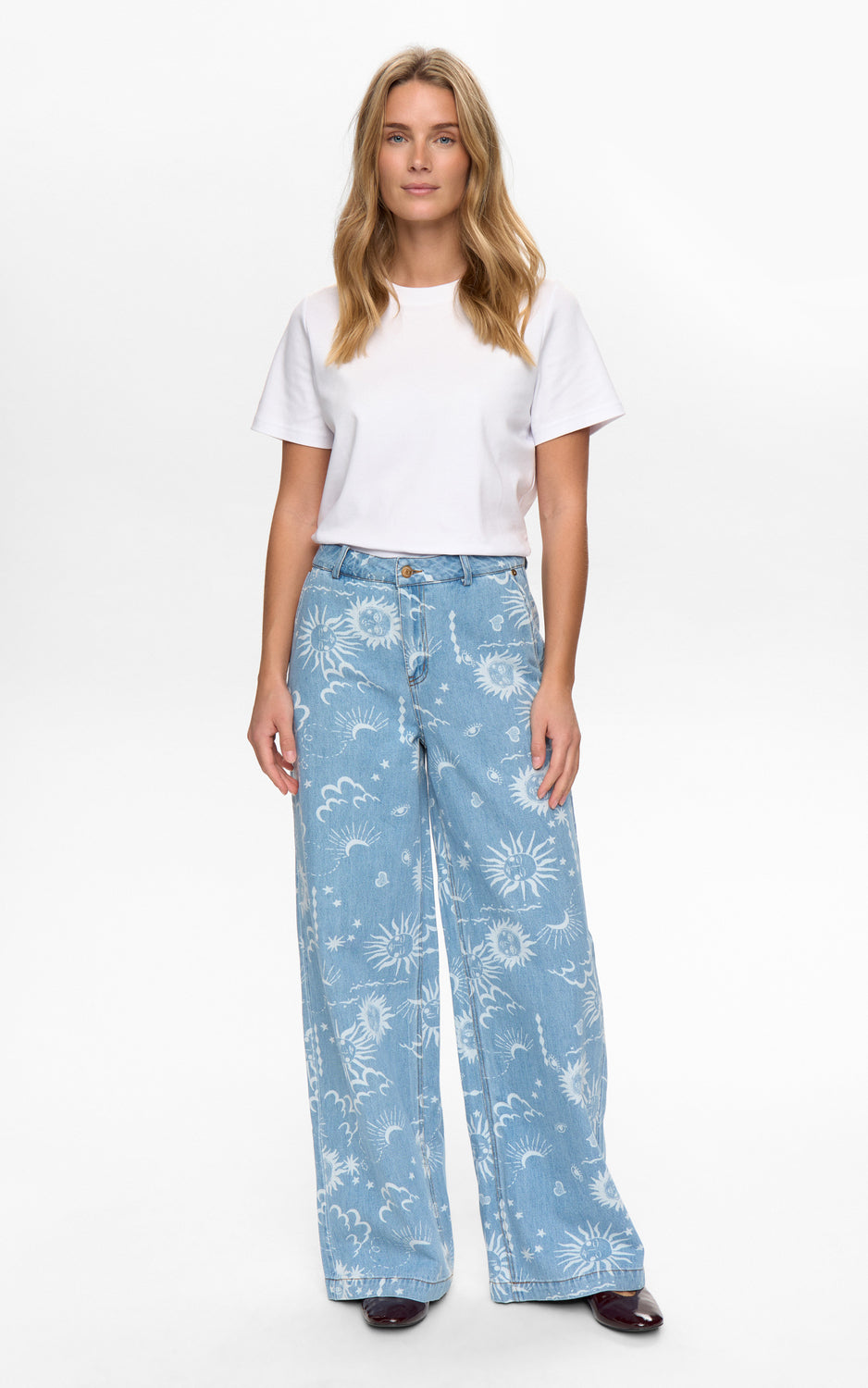 Nümph - Nugiselly Wide Jeans Light Blue Denim