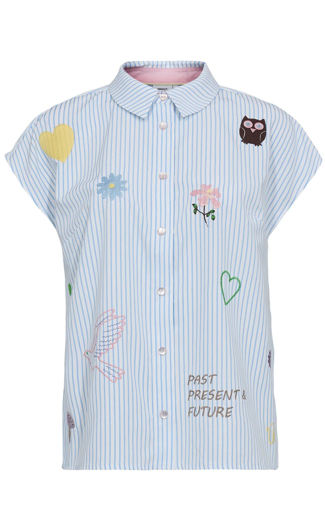 Nümph - Nuashley Embroidery Shirt Airy Blue